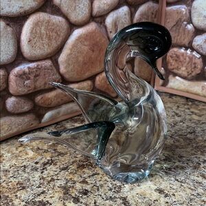 V.Nason & Co. Murano Smoky glass duck sculpture Hand blown Vintage